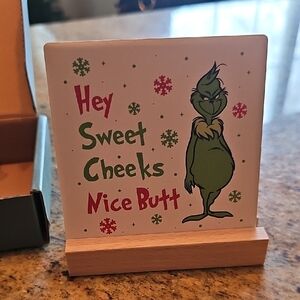 Grinch Holiday Sign with Stand